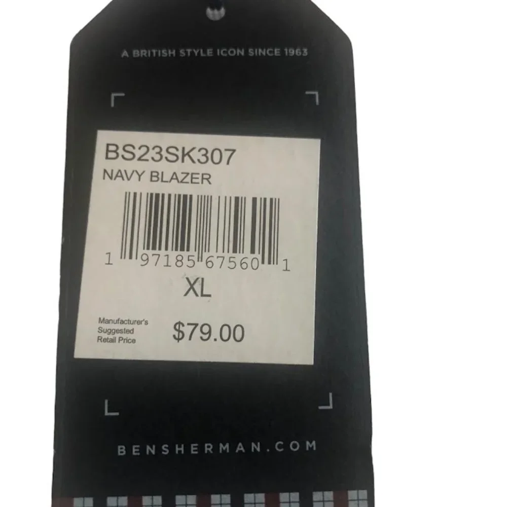 Ben Sherman Two Button Polo Shirt Color Block Navy & Red Blazer Stitched… - Picture 11 of 12